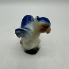 Blue Parrot Bird Figurine Vintage 2.5