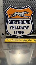 vintage porcelain Greyhound Yelloway sign original picture