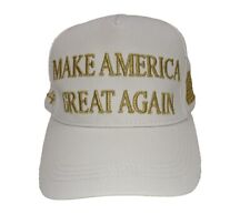 White & 24K Gold Official Trump 45-47 Make America Great Again 2024 MAGA Hat picture