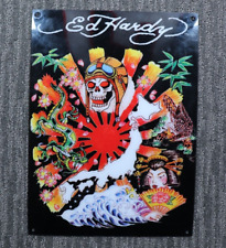 Vintage Y2K Ed Hardy Plastic Sign 18x13 Tattoo Japan Tigers Biker Mancave picture