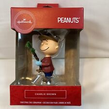 Hallmark Peanuts Charlie Brown With Christmas Tree Red Box Ornament 2020 NIB picture