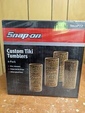 Snap On Custom TIKI Tumblers Set Of 4 New SSX24P112  RARE PROMO 2024 COLLECTOR picture