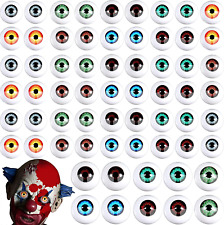 64 Pieces Halloween Eyeballs Scary Realistic Eyes Plastic Half Eyeballs Props Ho picture