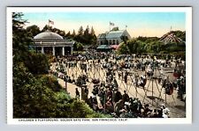 San Francisco CA-California, Playground Golden Gate Park, Vintage Postcard picture