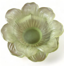 Dorothy Thorpe 12” Green Frosted Lucite Flower Bowl (MCM/Vintage/Mexico/HTF) picture