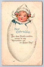Postcard Easter Fantasy Dutch Child Hatching From Egg a/s Irene Marcellus AD26 picture