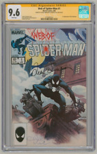 Web of Spiderman CGC SS 9.6 SIGNED Charles Vess & Louise Simonson Black Costume picture