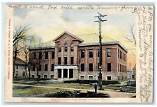 c1908 New Township High School Exterior Building Savanna Illinois IL Postcard picture