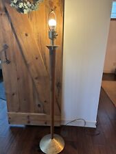 Vintage Stiffel Mahogany And Brass Heavy Floor Lamp Retro Cool picture