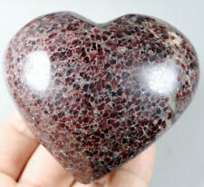 446 g Natural Beauty Rare Red Garnet Crystal Heart Mineral Specimens picture