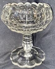 Vintage Mini Flower Elegant Cut Glass Pedestal Compote Bowl/Candy Dish picture