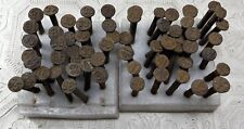 New York Central Depression Era Railroad Tie Date Nails 1930s 1940s Lot Of 60+ picture