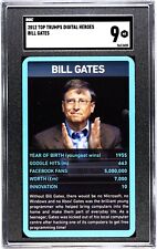 Bill Gates 2012 Top Trumps Digital Heroes SGC 9 Mint Rookie Card Pop 1 - RARE picture
