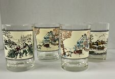 Vintage Currier and Ives 1981 Arby's Collector Series Drinking Glasses Set Of 4 picture