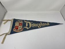 1950's Disneyland The Magic Kingdom Souvenir Felt Pennant Blue 23” Vintage picture