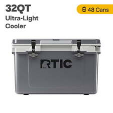 32 Ultra-Light Hard-Sided Ice Chest Cooler, Dark Grey And Cool Grey Fits 48 Cans picture