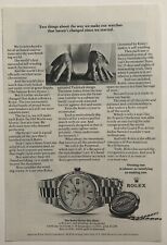 Vintage 1971 Original Print Advertisement Full Page - Rolex Two Things picture