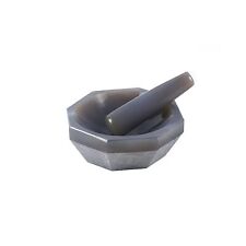 LAB4US Agate Mortar and Pestles Set ID 80mm Natural Agate Grinder for Lab Gri... picture