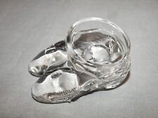 Antique Clear Glass Shoes Open Salt picture