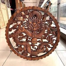 very big CHINA HAND WORK OLD WOOD CARVED DRAGON statue WALL PANEL 78cm fengshui picture