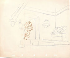RARE Disney SNOW WHITE 1937  Original Production LAYOUT Drawing Bill Tytla # 1 picture