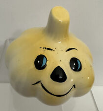 Vintage Anthropomorphic Garlic Head Shaker Garlic Salt Holder Kitchen Happy Face picture