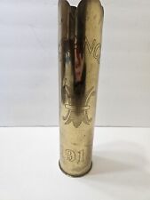 France 1918 WWI Trench Art Shell Large 15 Inch 75mm Field Gun Shell picture