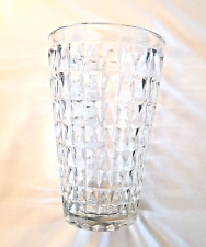 E.O. Brody Vintage Large Clear Pressed Glass Vase 10