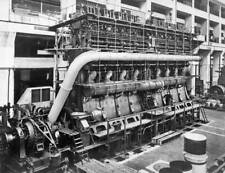 Engine room Saturnia motorship 1920-1930 OLD PHOTO picture