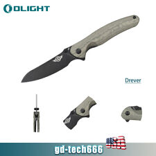 OKNIFE Drever with Micarta Handle,Tactical Folding Pocket EDC Knife for Outdoor picture
