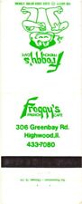 Froggy's French Cafe Highwood, Illinois Vintage Matchbook Cover picture