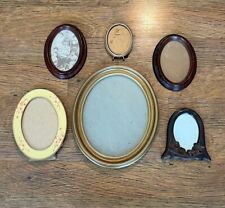 Vintage Shabby Chic Ornate Oval Picture Frame Lot Bundle Art Gallery Decor picture