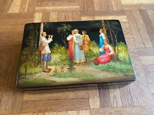 Vintage 1984 Russian Laqcuer Box Fedoskino Hand Painted Artist Signed  picture