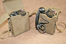 1 PAIR  US Army WWII Signal Corps EE-8 Telephone Military Field Phone  (Working) picture