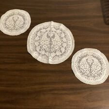 Machine LACE DOILY Set of 3 Rounds IVORY picture