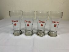 Set of 4 Vintage Coors Red Lion, Barware, 8oz, Beer Glass picture