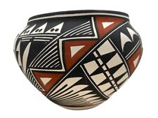 Native American Pottery Acoma Hand Painted Southwest Home Decor Vase Victorino picture