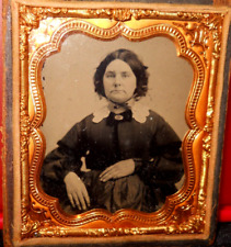 1/6th size Ruby Ambrotype of Julia Manners in half case picture