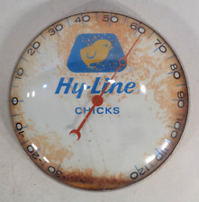 VTG Hy-Line Chicks Round Wall Thermometer 12