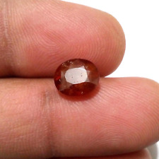 100% Natural Attractive Hessonite Garnet Faceted Oval 3.16 Crt Loose Gemstone picture