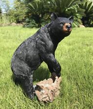 11.8 Tall Black Bear Figurine Bear Home Garden Decor Bear Statue Rustic Wildlife picture