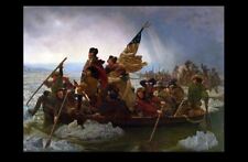 George Washington Crossing the Delaware PHOTO, United States President Art Print picture