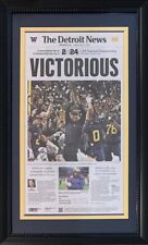 Michigan Wolverines 2024 National Champions VICTORIOUS Detroit Framed Newspaper picture