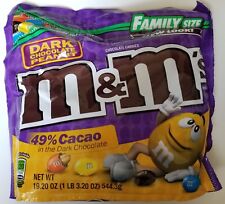 NEW Dark Chocolate Peanut M&M's Family Size 18 oz Bag picture