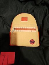 NEW Loungefly Marvel Disney Parks SPIDERMAN Faux Fur WITH GREAT POWER Backpack picture