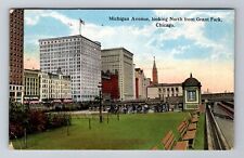 Chicago IL-Illinois, Michigan Avenue, Antique, Vintage c1914 Souvenir Postcard picture