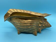 San Pacific Brass Conch Shell 9.75” Planter – Very Nice picture