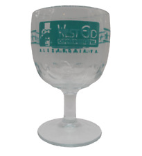 West End Dinner Theatre 6 inch Green Beer Glass Stem Goblet Alexandria Virginia picture
