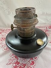Antique Hanging Table Aladdin Black Font Oil Lamp Tank Brass & Model A Burner picture