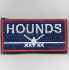 FSS FLIGHT  20 ATTACK SQUADRON HOUNDS BLUE HOOK & LOOP EMBROIDERED JACKET PATCH picture